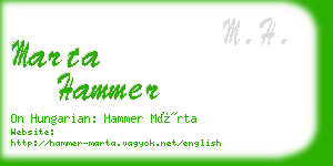 marta hammer business card